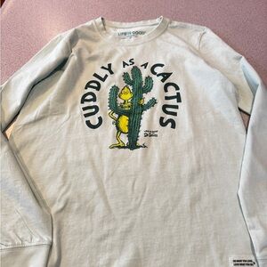 New Life is Good Crusher LS T-Shirt Size Small Women's Grinch Cuddly as a Cactus